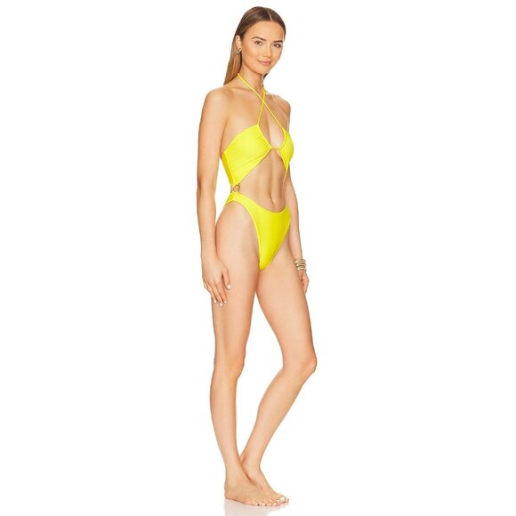 Lovers and Friends NWT Only You One Piece Swimsuit in Yellow size XXS Revolve - Picture 7 of 8